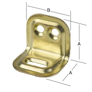 Kalustelkulmarauta 3F-Design 25 x 30 mm messinki/teräs