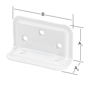 Kalustelkulmarauta 3F-Design leveä 40 x 25 x 70 mm valkoinen