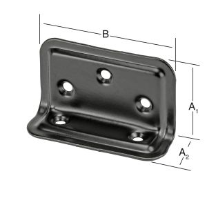 Kalustekulmarauta 3F-Design leveä 40 x 25 x 70 mm musta