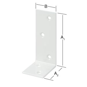Kulmarauta 100 x 75 x 30 mm teräs valkoinen