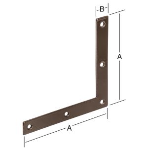 Kulmalevy 100 x 16 mm teräs ruskea