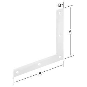Kulmalevy 100 x 16 mm teräs valkoinen