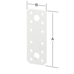 Sidoslevy 100 x 35 mm teräs valkoinen