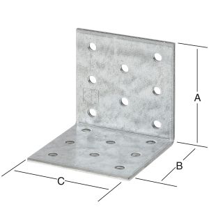 Kulmarauta 40 x 40 x 60 mm sinkitty