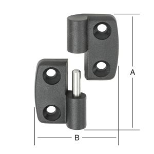 Nostosarana 48 x 58 mm vasen musta polyamidi