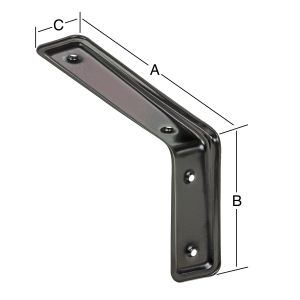 Kulmakannatin 3F Design Musta 315 x 200 x 40 mm