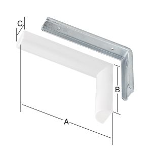 Kulmakannatin Design Valkoinen 235 x 155 mm