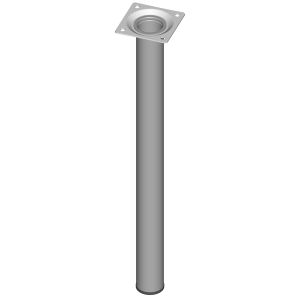 Teräsputkijalka Element System Pyöreä Valkoinen alumiini 400 mm ⌀ 30 mm