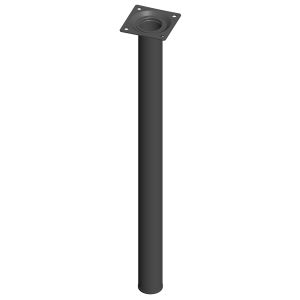 Teräsputkijalka Element System Pyöreä Musta 500 mm ⌀ 30 mm