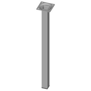 Teräsputkijalka Element System Neliö Valkoinen alumiini 400 mm 25 x 25 mm