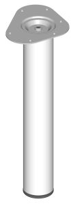 Teräsputkijalka Element System Pyöreä Valkoinen 400 mm ⌀ 60 mm