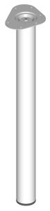Teräsputkijalka Element System Pyöreä Valkoinen 700 mm Ø 60 mm