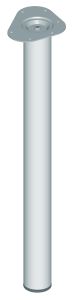 Teräsputkijalka Element System Pyöreä Kromi 700 mm ⌀ 60 mm