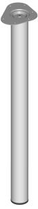 Teräsputkijalka Element System Pyöreä Valkoinen alumiini 800 mm ⌀ 60 mm
