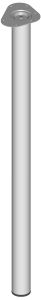 Teräsputkijalka Element System Pyöreä Valkoinen alumiini 1100 mm ⌀ 60 mm