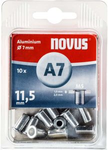 Alu-Niittimutteri Novus A7 x M5 10 kpl