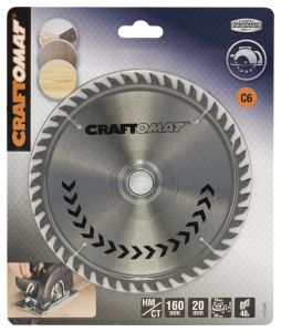 Pyörösahanterä Craftomat Puulle 160 x 20/16 mm
