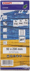 Hiomapaperilajitelma Craftomat 93 x 230 mm 25 kpl