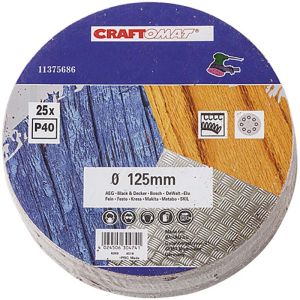 Hiomapaperi Craftomat 125 mm 25 kpl