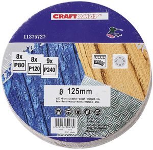 Hiomapaperisarja Craftomat 125 mm 24 kpl