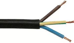 Kumikaapeli Kabelexpress H05RR-F 3 x 1,0 mm² musta