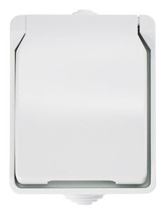 Pistorasia Harju Lumi 1-os. IP44 Valkoinen 65 x 76 mm
