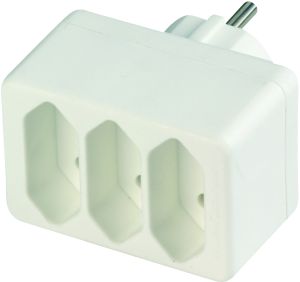 Adapteri EURO-pistorasia Rev Valkoinen