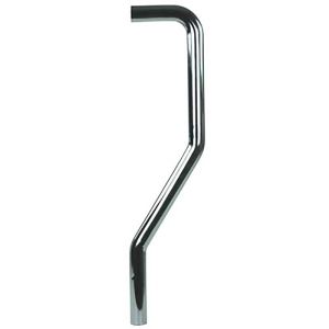 Lattiaputki S-malli kromattu 150 x 610 mm