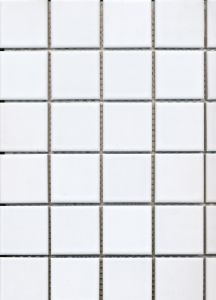 Mosaiikki Square matta valkoinen