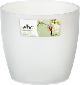 Orkidearuukku Elho Brussels Huurrevalkoinen 16 cm