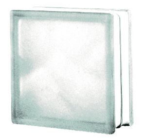 Lasitiili Seves Glassblock Wave Sahara Hiekkapuhallettu  19 x 19 x 8 cm