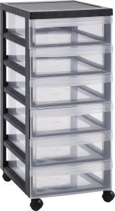 Muovilaatikosto 6 lokeroa 61,5 x 40 x 29 cm