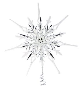 Latvatähti 19 cm hopeinen glitterillä