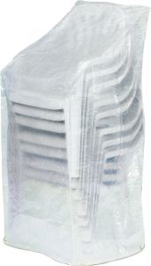 Kalustesuoja pinottaville tuoleille 65 x 65 x 150/110 cm kirkas