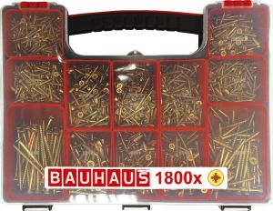 Ruuvisalkku BAUHAUS 1800 kpl Phillips-kanta