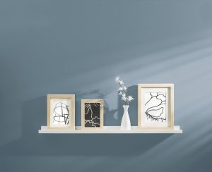 Valokuvahylly Dolle Valkoinen 800 x 90 x 30 mm