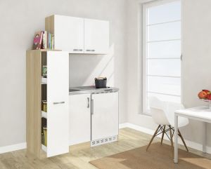 Minikeittiö Respekta 1,3 m valkoinen/ruskea