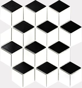 Mosaiikki Salmiakki Kiiltävä Musta-Valkoinen