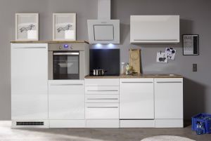 Keittiökokonaisuus Respekta 2,9 m kiiltävä valkoinen