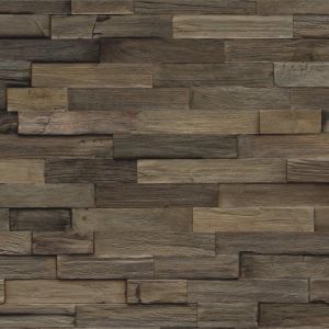 3D-seinäpaneeli Indo Teak FSC Charred 500 x 200 x 10-20 mm
