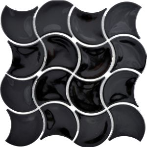 Mosaiikki Wave Musta