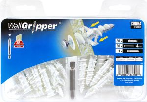 Tulppa Cobra WallGripper 4 mm 36 kpl