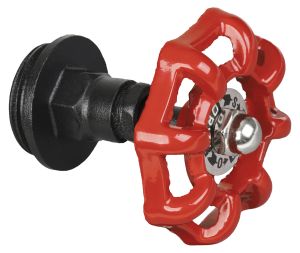 Sulkuventtiili Walteco RT-15 musta/punainen Ø 25 x 64 mm