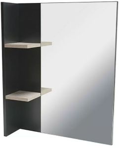 Peili BAUHAUS Jannik Antrasiitti/Harmaa puu 58 x 76,5 cm