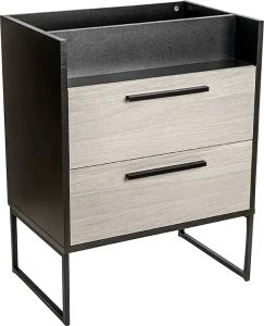 Allaskaappi BAUHAUS Jannik Antrasiitti/Harmaa puu 58 x 39 x 76,5 cm