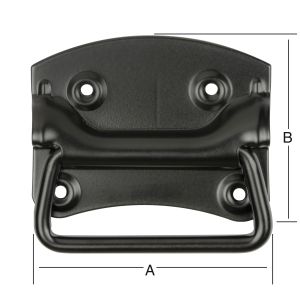 Kantokahva 100 x 80 mm musta