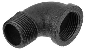 Kulma Walteco RT-23 musta 90° x Ø 25 mm