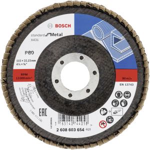 Lamellihiomalaikka Bosch Standard for Metal 115 mm K80