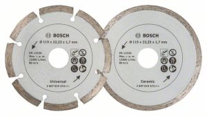 Timanttikatkaisulaikka Bosch Ø 115 x 22,23 x 1,7 mm 2 kpl/pkt