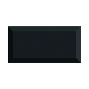 Seinälaatta Metro kiiltävä musta 10 x 20 cm